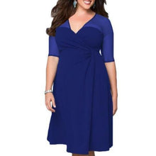 Women Half Sleeve Dress (Plus Size)