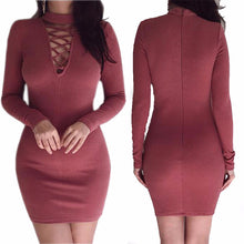 Women Zipper O-neck Knitted Dress