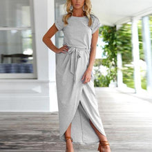Women O-neck Short Sleeve Dress