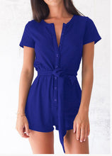 Women Single-breasted Casual Jumpsuit