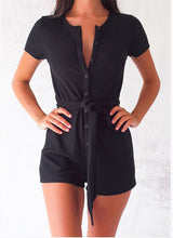 Women Single-breasted Casual Jumpsuit
