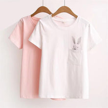 Women Printed Pocket Rabbit T-shirt