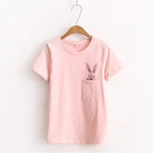 Women Printed Pocket Rabbit T-shirt