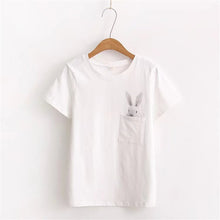 Women Printed Pocket Rabbit T-shirt