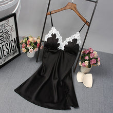 Women Sexy Silk Floral Nightgown