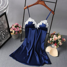 Women Sexy Silk Floral Nightgown