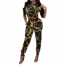 Women Casual Two Pieces Print Jumpsuit (Plus Size)