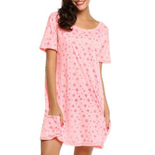 Women Casual Loose Nightgown with Pocket