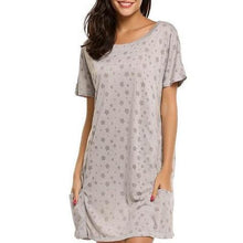 Women Casual Loose Nightgown with Pocket