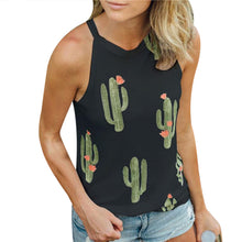 Women Cactus Printed Tank Top