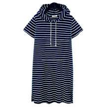 Women Hoodie Striped Dress Plus Size 4XL 5XL