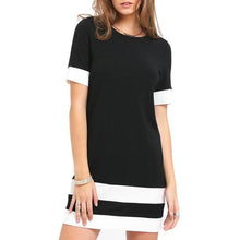 Women Color Block Casual Mini Dress