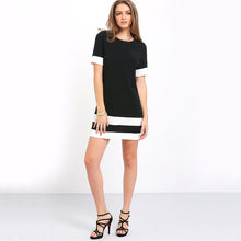 Women Color Block Casual Mini Dress