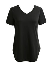 Women Solid V Neck TShirt (Plus Size)