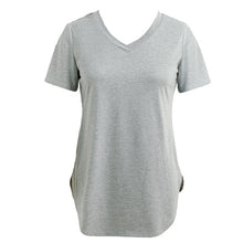 Women Solid V Neck TShirt (Plus Size)