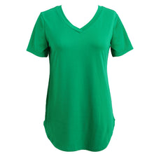 Women Solid V Neck TShirt (Plus Size)
