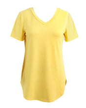 Women Solid V Neck TShirt (Plus Size)