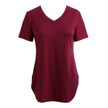 Women Solid V Neck TShirt (Plus Size)