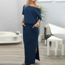 Women Boho Maxi Dress with Pocket