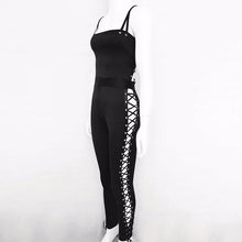 Women Bandage Lace Up Jumpsuit