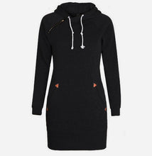 Women Hooded Mini Dress with Pocket