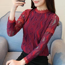 Women Green Lace Blouse (Plus Size)