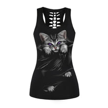 Women Skeleton Cat Tank Top