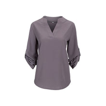 Women V-neck Chiffon Blouses 3/4 Sleeve