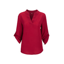 Women V-neck Chiffon Blouses 3/4 Sleeve