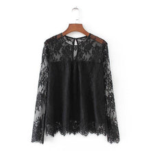 Women Vintage Wine Lace Blouse