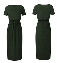 Women Boho Maxi Dress with Pocket