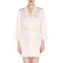 Women Lace Sexy Robe Silk Nightgown