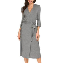 Women 3/4 Sleeve Nightgrow Kimono Robe
