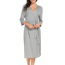 Women 3/4 Sleeve Nightgrow Kimono Robe