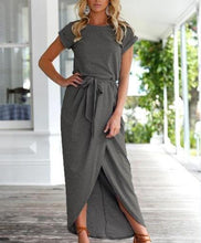 Women O-neck Short Sleeve Dress