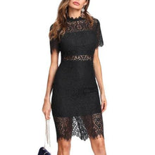 Women Plain Eyelash Lace Dress