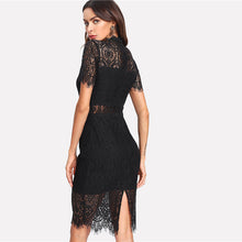Women Plain Eyelash Lace Dress