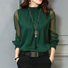 Women Chiffon Blouse Long Sleeve