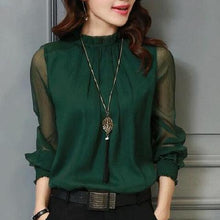 Women Chiffon Blouse Long Sleeve