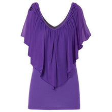 Women Batwing Short Sleeve Chiffon Blouse (Plus Size)