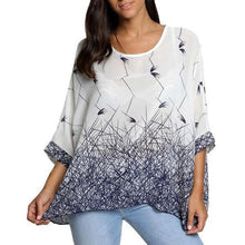 Women Batwing Casual Chiffon Blouse (Plus Size)