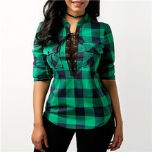 Women Casual Plaid Shirts