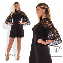 Women Flare Sleeve Mini Dress (Plus Size)
