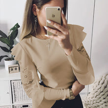 Women Ruffle Lace Blouse