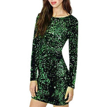 Women Green Sequin Dress