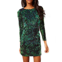 Women Green Sequin Dress
