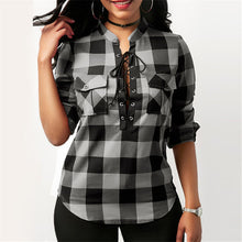 Women Casual Plaid Shirts