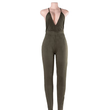 Women Bodycon Jumpsuit Deep V neck