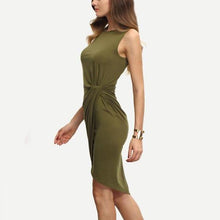 Women Sleeveless Knot Sheath Dress