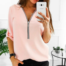 Women Deep V-neck Shirts (Plus Size)